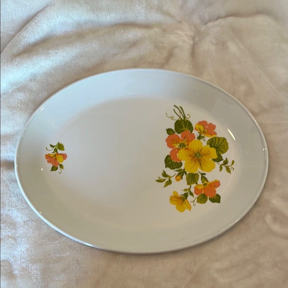 Floral Oval Serving Platter